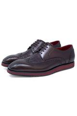 Barabas Wholesale Men's Western Lace-up Leather Luxury Dress Shoes 5SH08 Burgundy