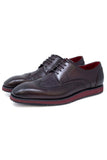 Barabas Wholesale Men's Western Lace-up Leather Luxury Dress Shoes 5SH08 Burgundy