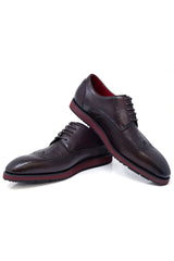 Barabas Wholesale Men's Western Lace-up Leather Luxury Dress Shoes 5SH08 Burgundy