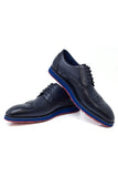 Barabas Wholesale Men's Western Lace-up Leather Luxury Dress Shoes 5SH08 Navy Blue