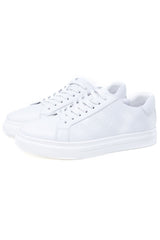 Barabas Wholesale Men's Checkered Lace-up Leather Sneakers 5SH09 White
