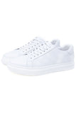 Barabas Wholesale Men's Checkered Lace-up Leather Sneakers 5SH09 White