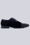 Barabas Wholesale Men's Shiny Suede Design Lace-up Leather Dress Shoes 5SH11 Black