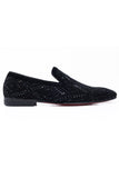 Barabas Wholesale Men's Rhinestone Suede Slip On Loafer Dress Shoes 5SH16 Black
