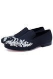 Barabas Wholesale Men's Sequin Shiny Design Slip On Leather Loafer Shoes 5SH37 Silver