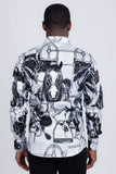 Barabas Wholesale Men's Rhinestones Horse Pattern Long Sleeve Shirts 5SPR04 Silver