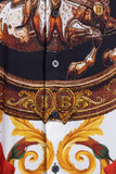 Barabas Wholesale Men's Stallion Rhinestones Stretch Long Sleeve Shirts 5SPR05  Brown