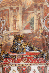Barabas Wholesale Men's Rhinestones Paisley Animal Long Sleeve Shirts 5SPR07 Taupe