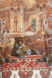 Barabas Wholesale Men's Rhinestones Paisley Animal Long Sleeve Shirts 5SPR07 Taupe