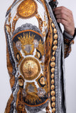 Barabas Wholesale Men's Rhinestones Floral 50 Pesos Long Sleeve Shirts 5SPR09 White