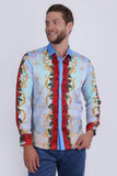 Barabas Wholesale Men's San Judas Tadeo Rhinestones Floral Baroque Shirt 5SPR11 Multi