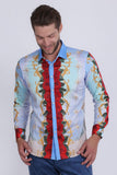 Barabas Wholesale Men's San Judas Tadeo Rhinestones Floral Baroque Shirt 5SPR11 Multi