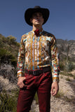 Barabas Wholesale Men's Lady of Guadalupe Rhinestones Long Sleeve Shirts 5SPR15 Multi