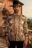 Barabas Wholesale Men's Lady of Guadalupe Rhinestones Long Sleeve Shirts 5SPR15 Multi