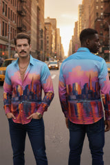 Barabas Wholesale Men's New York Rhinestones Baroque Shirt 5SPR16
