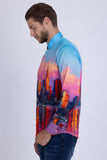 Barabas Wholesale Men's New York Rhinestones Baroque Shirt 5SPR16