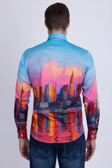 Barabas Wholesale Men's New York Rhinestones Baroque Shirt 5SPR16
