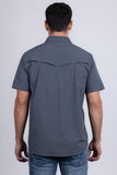 Barabas Wholesale Men's Western Casual Solid Stretch Short Sleeve Shirt 5SST10 Grey