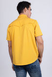 Barabas Wholesale Men's Western Casual Solid Stretch Short Sleeve Shirt 5SST10 Mustard