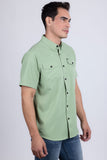 Barabas Wholesale Men's Western Casual Solid Stretch Short Sleeve Shirt 5SST10 Sage