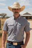 Barabas Wholesale Men's Western Casual Solid Stretch Short Sleeve Shirt 5SST10 Silver