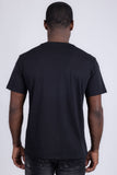 Barabas Men's Link Rhinestone Solid Color Crew Neck T-shirts 5STR02 Black