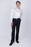 Barabas Wholesale Men's Sequins Pattern Double-Breasted Peak Lapel Suit 5SU37 Black Silver