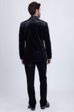 Barabas Wholesale Men's Velvet Luxury Formal Wear Peak Lapel Suit 5SU51 Black