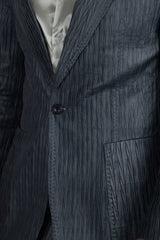 Barabas Wholesale Men's Faux Leather Textured Pattern Peak Lapel Suit 5SU54 Teal