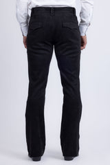 Barabas Men's Velvet Stretch Flare Casual Bell Bottom Pants 5WP01 Black