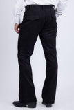 Barabas Men's Velvet Stretch Flare Casual Bell Bottom Pants 5WP01 Black