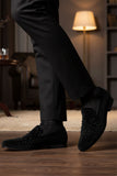 Barabas Wholesale Men's Rhinestone Design Slip On Leather Loafer Shoes 5SH14 Black