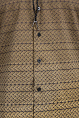 Barabas Wholesale Men's Geometric Rope Strand Stretch Long Sleeve Shirts 6B01 Gold