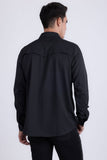 Barabas Wholesale Men's Western Casual Solid Stretch Long Sleeve Shirt 6B12 Black
