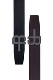 Barabas Wholesale Men's Logo Buckle Reversible Leather Belt 6BK01 Black Brown Black