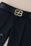 Barabas Wholesale Men's Double B Logo Push-Pin Buckle Leather Belt 6BK02 GOld