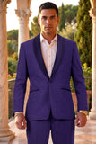 Barabas Wholesale Men's Glitter Shine Contrasting Shawl Lapel Blazer 6BL07 Purple