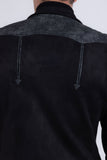 Barabas Wholesale Men's Suede Western Design Notch Lapel Blazer 6BLW02 Black