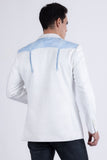 Barabas Wholesale Men's Suede Western Design Notch Lapel Blazer 6BLW02 Bright White