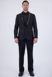 Barabas Men's Glitter Shine Casual Dress Pants 6BL07 Black