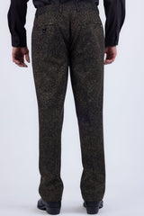 Barabas Men's Glitter Shine Casual Dress Pants 6BL07 Black Gold