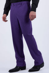 Barabas Men's Glitter Shine Casual Dress Pants 6BL07 Purple