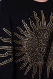Barabas Wholesale Men's Rhinestones Sun Rays Collarless Casual Blazer 6EBL03 Gold