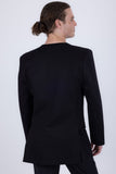 Barabas Wholesale Men's Rhinestones Sun Rays Collarless Casual Blazer 6EBL03 Black Gold