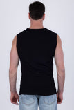 Barabas Wholesale Men's Rhinestone Sun Rays Stretch Sleeveless Shirt 6ESL03 Black 