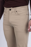 Barabas Wholesale Men's Solid Color Stretch Long Belt Hoop Casual Pants 6ESN01 Taupe