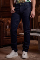 Barabas Men's Stretch Coated Casual Denim Slim Fit Jeans 6ESN02ST Blue