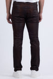 Barabas Men's Stretch Coated Casual Denim Slim Fit Jeans 6ESN02ST Cognac