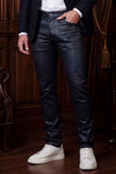 Barabas Men's Stretch Coated Casual Denim Slim Fit Jeans 6ESN02ST Denim