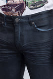 Barabas Wholesale Men's Stretch Coated Casual Denim Slim Fit Jeans 6ESN02ST Denim